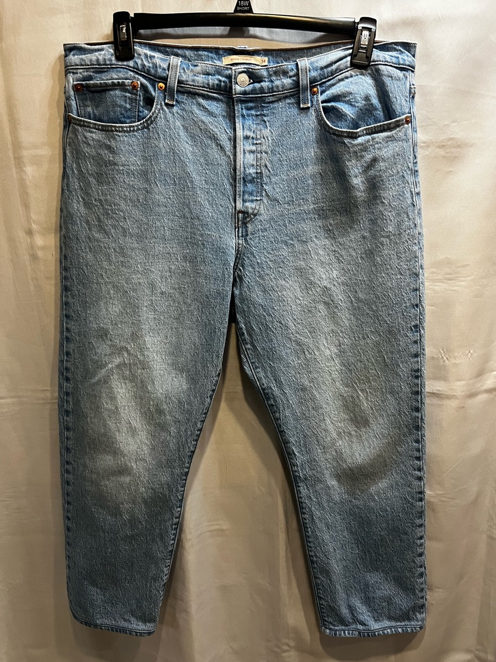 Levi's Premium Wedgie Straight Ankle Jeans Big “E” Button Fly Size 34